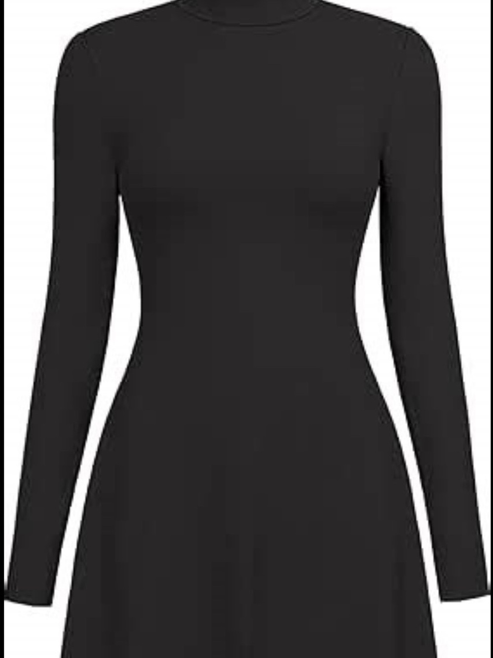Cider Black Long-Sleeve A-Line Dress